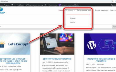 Как сделать выпадающее меню в WordPress